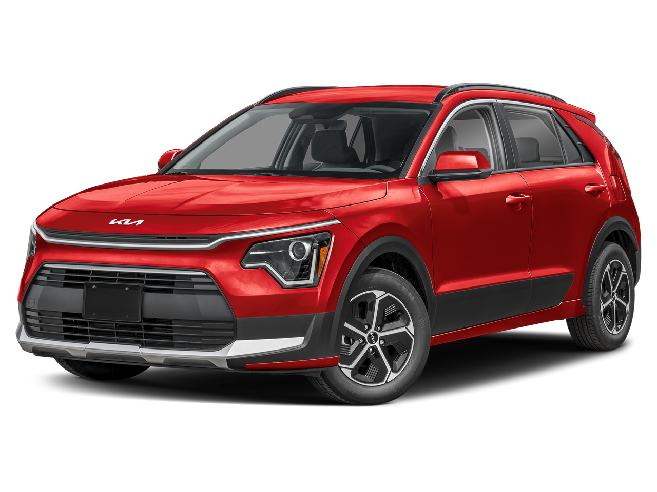 2026 Kia Niro LX in Runway Red — front three-quarter view