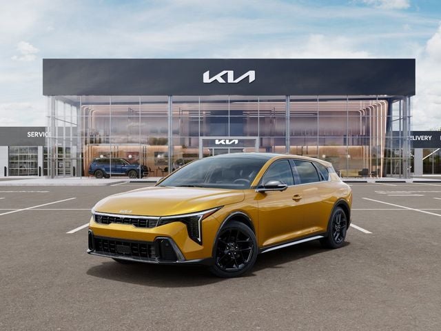 2026 Kia K4 GT-Line Turbo in Sparkling Yellow — front three-quarter view