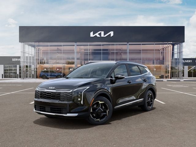 2026 Kia Sportage EX in Ebony Black — front three-quarter view