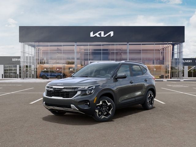 2026 Kia Seltos S in Gray — front three-quarter view